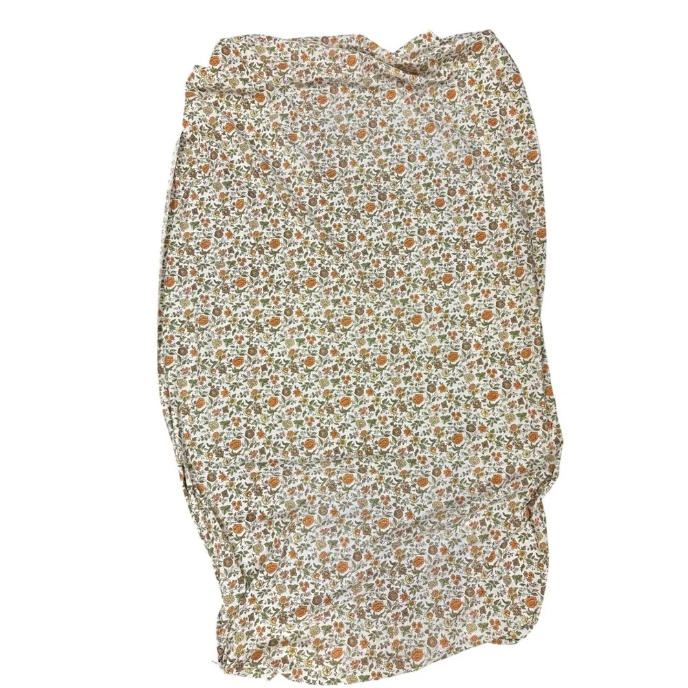 Vintage 70s Tastemaker Earthy Floral Twin Sheet Set Boho Cottagecore